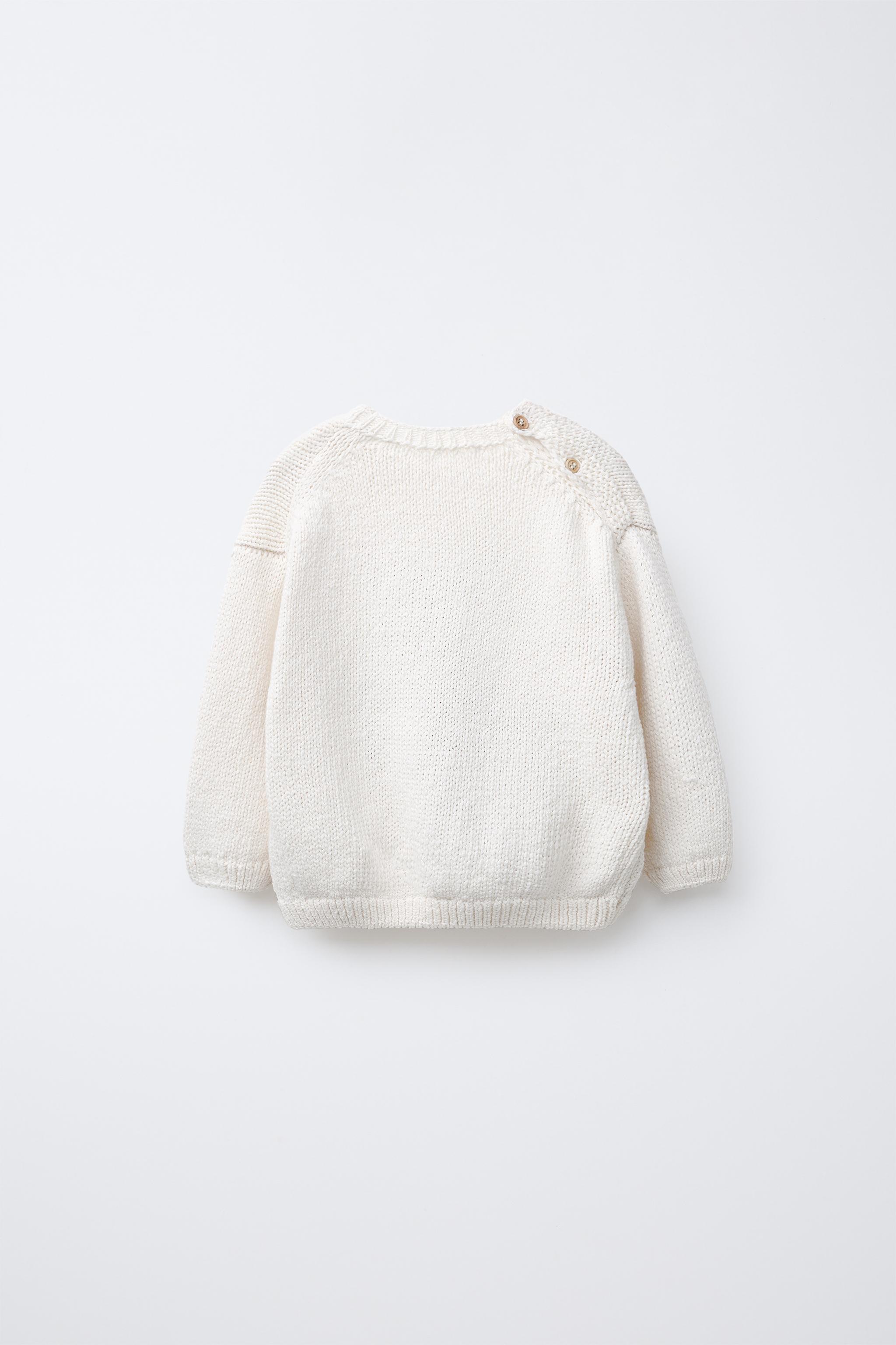 CAR AND ANIMAL PRINT KNIT SWEATER