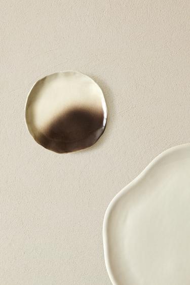 OMBRÉ STONEWARE SIDE PLATE X COLLAGERIE - Ecru / Brown by Zara - Image 5