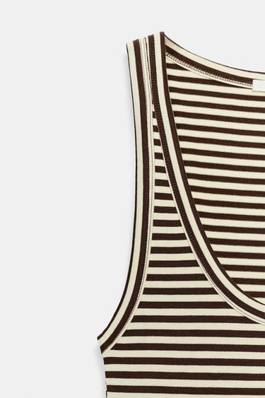 ASYMMETRIC STRIPED MIDI DRESS - striped by Zara - Image 6