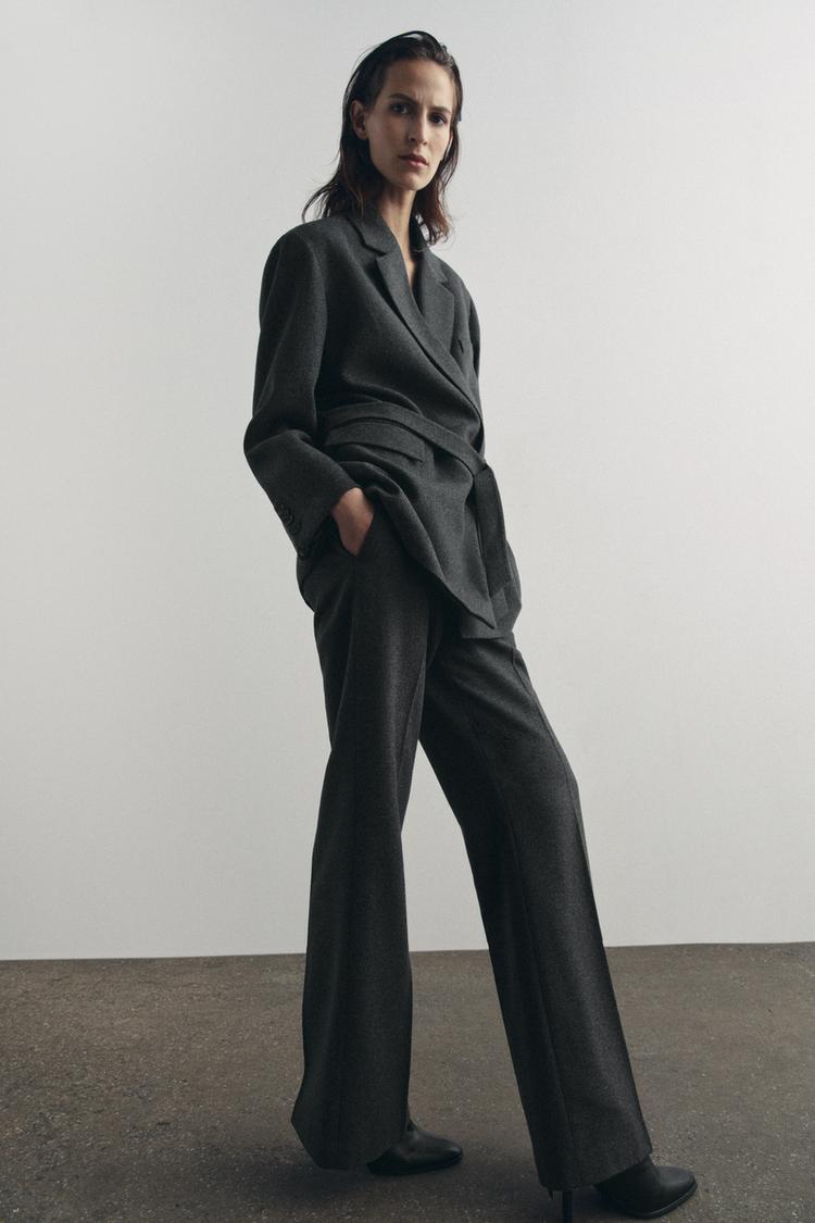 ZW COLLECTION ウールパンツ - グレー | ZARA Japan / 日本