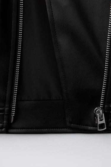 FAUX LEATHER JACKET - Black by Zara - Image 7