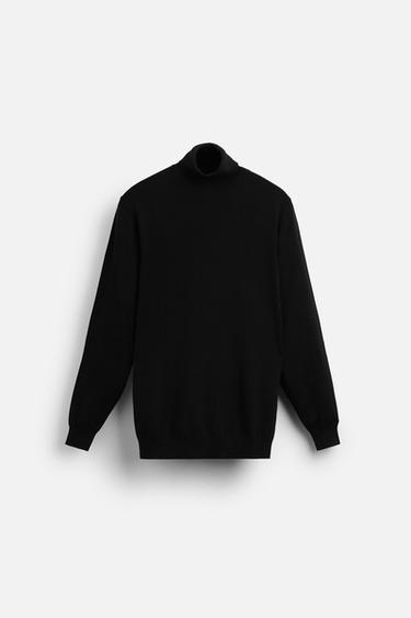 Zara VISCOSE BLEND SWEATER - Black