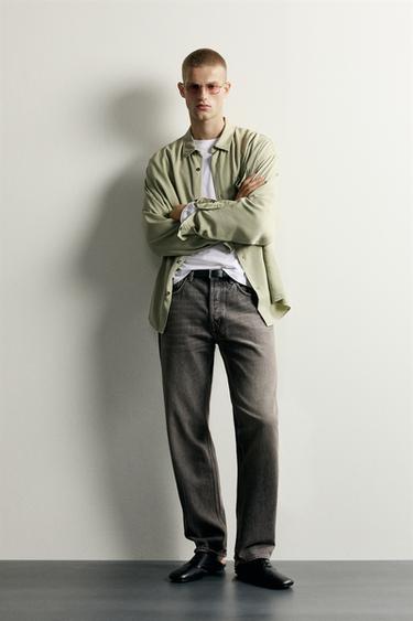 STRAIGHT-LEG JEANS - Grey by Zara