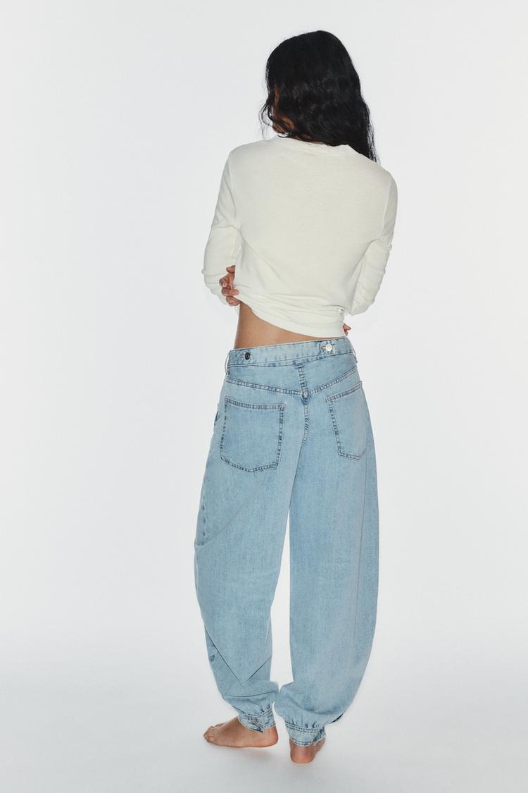 Jeans globo de tiro medio TRF 6