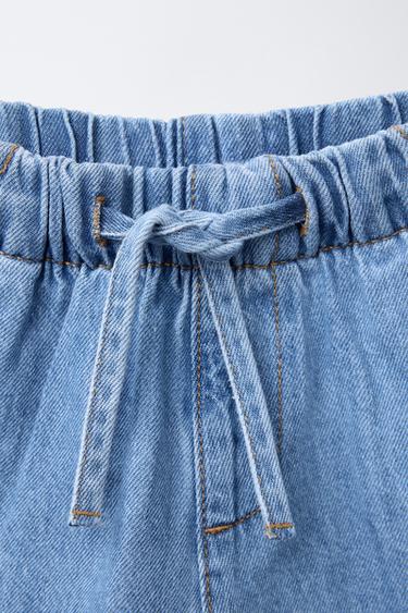 ELASTIC DENIM BERMUDA SHORTS - Blue by Zara - Image 2