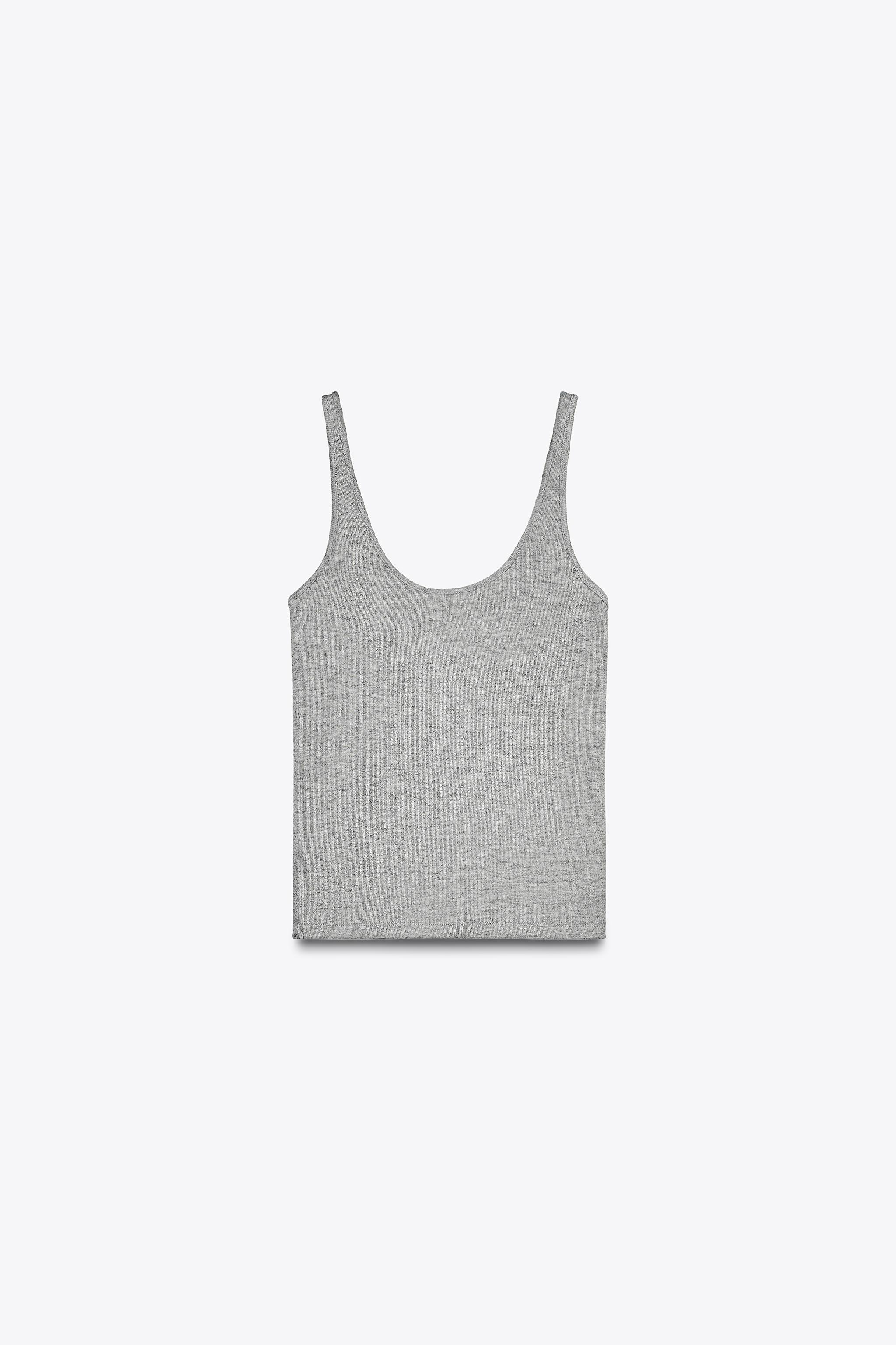 ミニ丈リブ編みトップス - サンド/マール | ZARA Japan / 日本