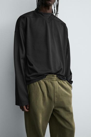 T-SHIRT STRUCTURÉ HOCKEY - Noir de Zara - Image 4