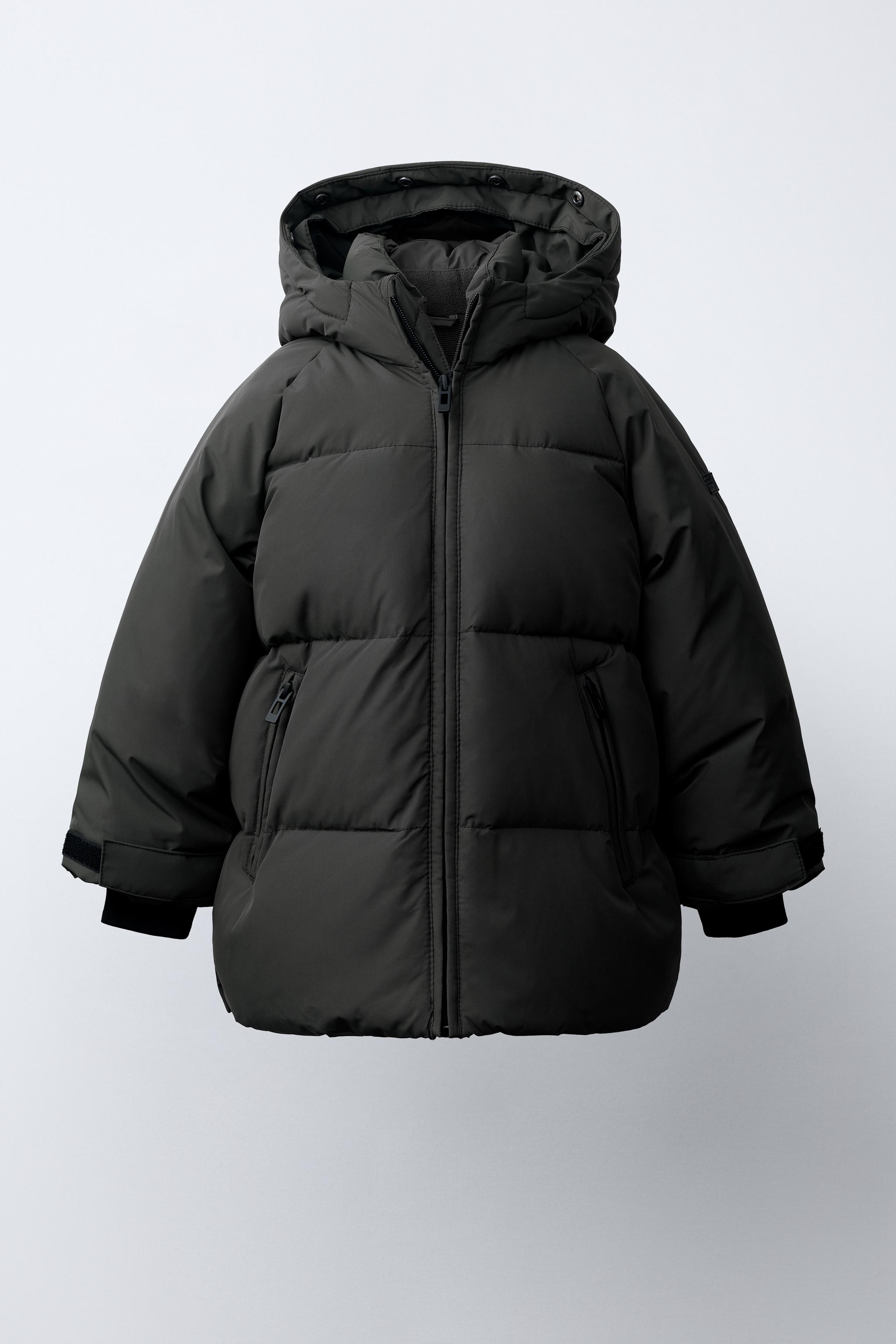 50/50 DOWN & FEATHER FAUX FUR HOODIE WATER-REPELLENT AND WINDPROOF PUFFER JACKET