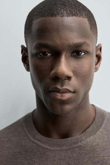 REGULAR FIT KNIT T-SHIRT - camel by Zara - Image 4