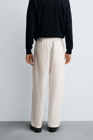 FLOWING TROUSERS WITH SIDE PLEATS - White by Zara - Image 2