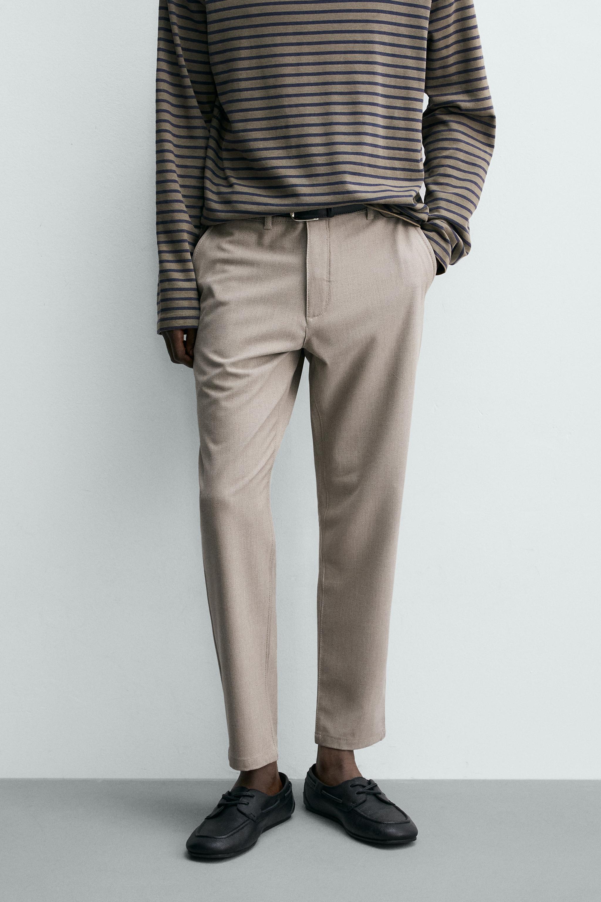 COMFORT STRUCTURED CHINO PANTS — Light mink (alternate view)