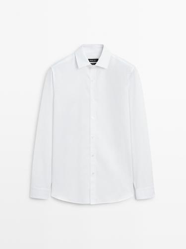 Zara Regular-fit 100% cotton shirt - White - Image 0