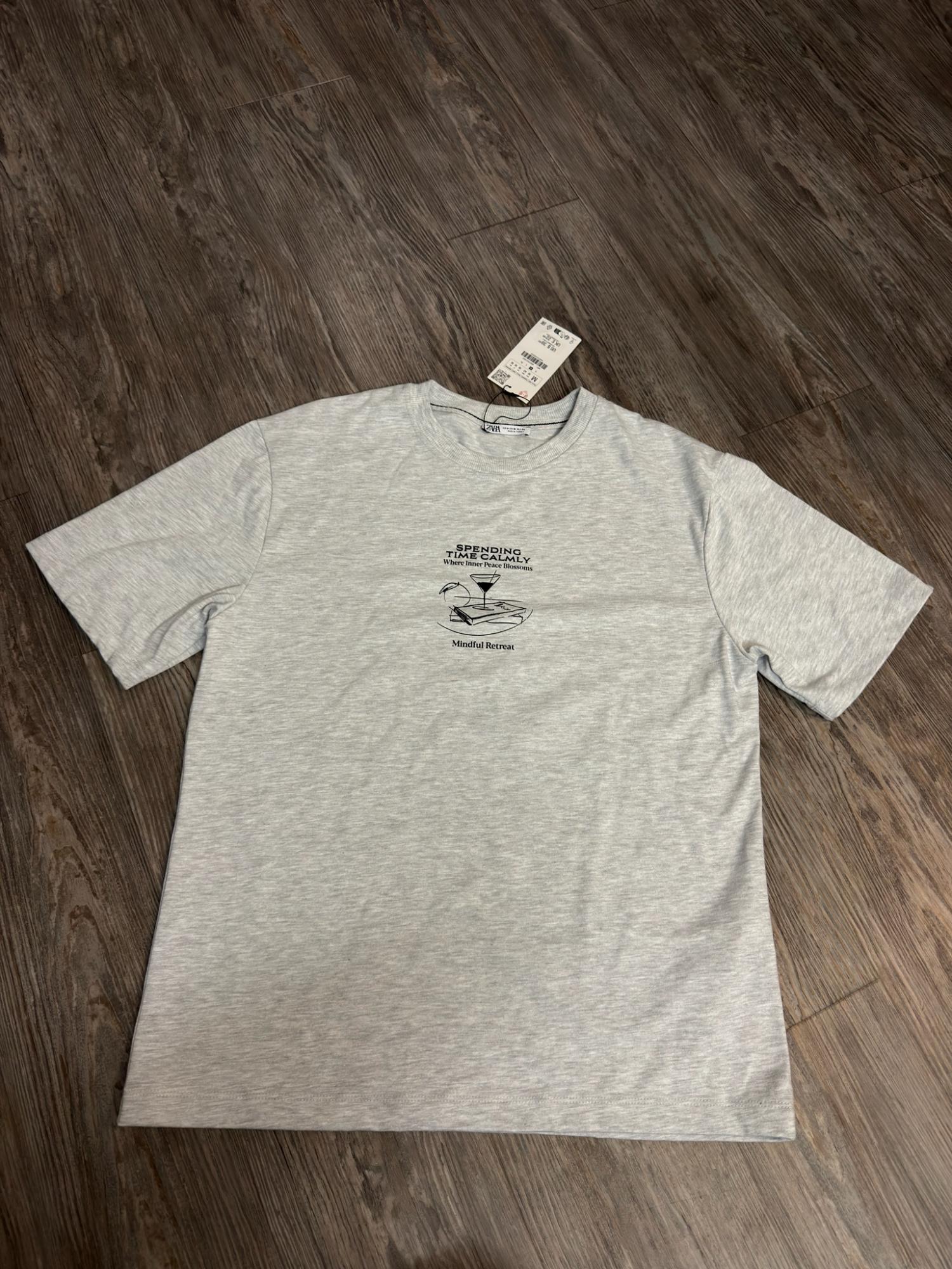 COMBINATION TEXT T-SHIRT SECOND HAND | Zara Preowned