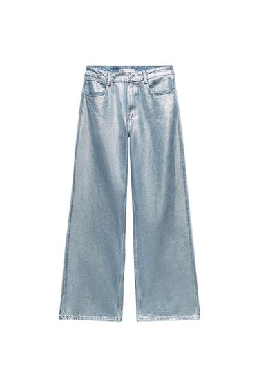STRAIGHT MID-RISE METALLIC JEANS Z1975