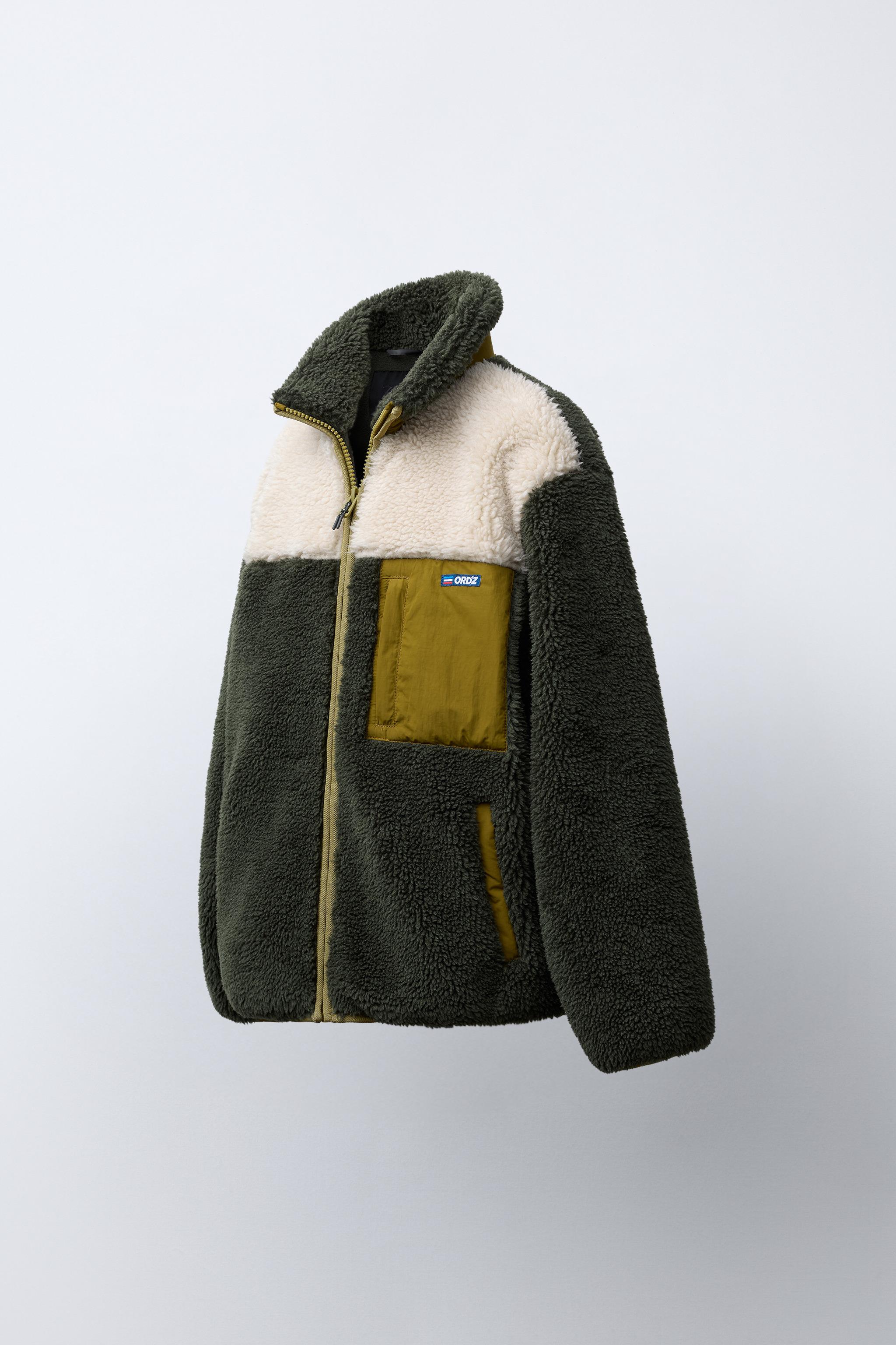 COLORBLOCK FLEECE JACKET - Khaki | ZARA United States