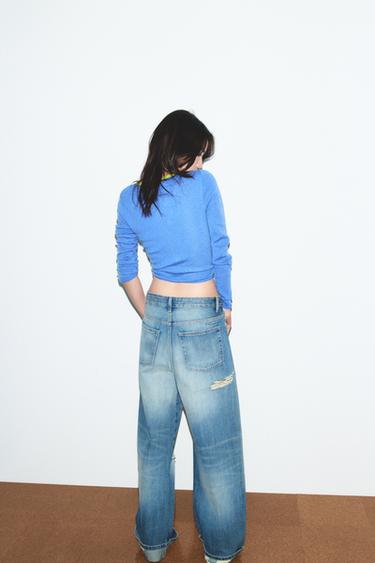 DOUBLE-BREASTED KNIT CARDIGAN - Bluish by Zara - Image 4