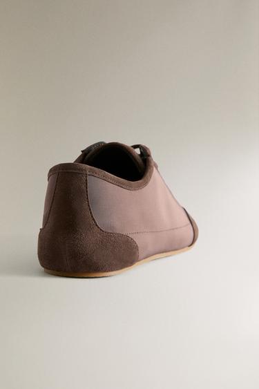 TENNIS EN CUIR - Marron de Zara - Image 3