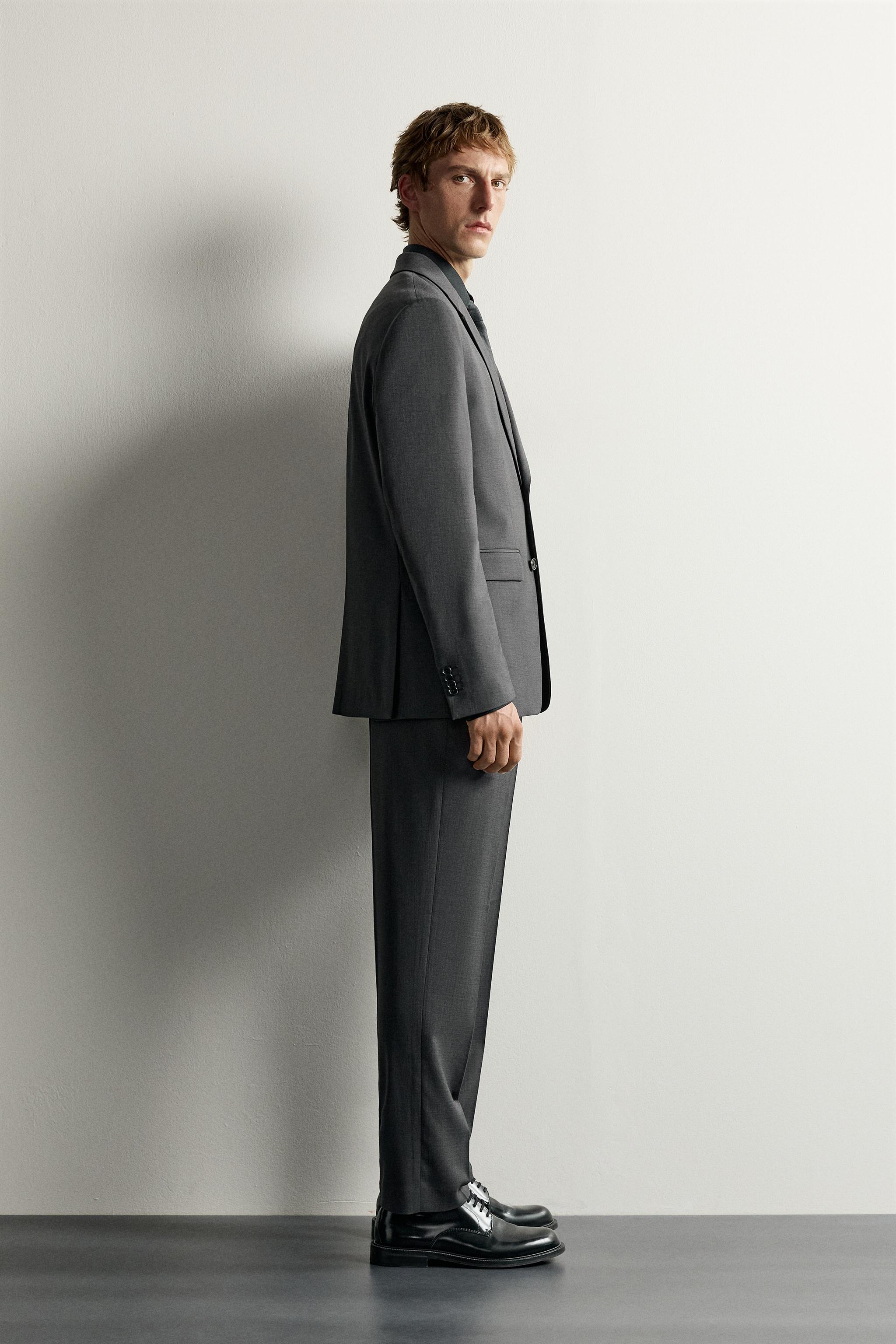 Мужские брюки Zara COMFORT REGULAR FIT SUIT PANTS — фото 4