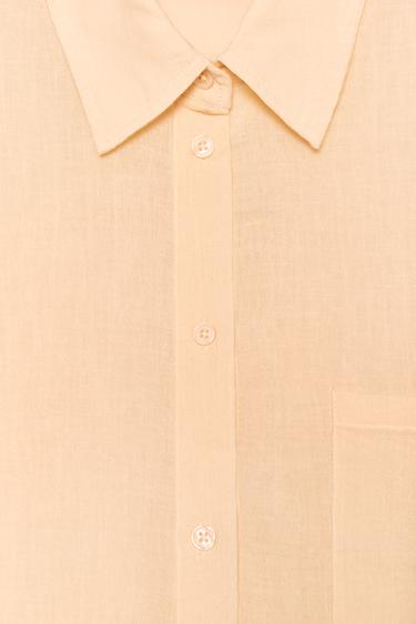 CHEMISE OVERSIZE EN GASE - Mandarine de Zara - Image 6