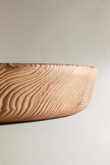 WOODEN DECORATIVE BOWL - Brown by Zara - Image 3