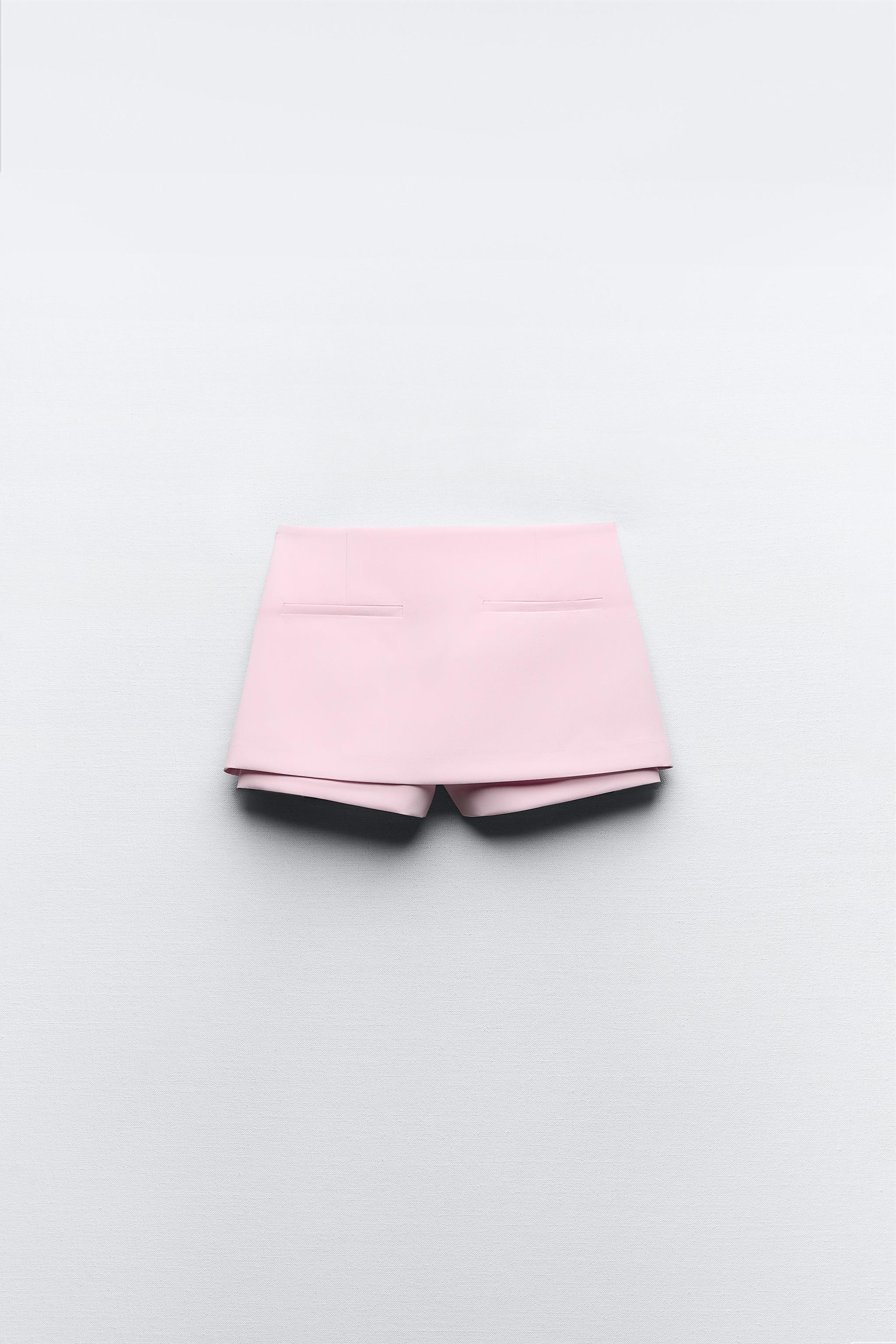 LOW-RISE SKORT - Chalk pink | ZARA United States