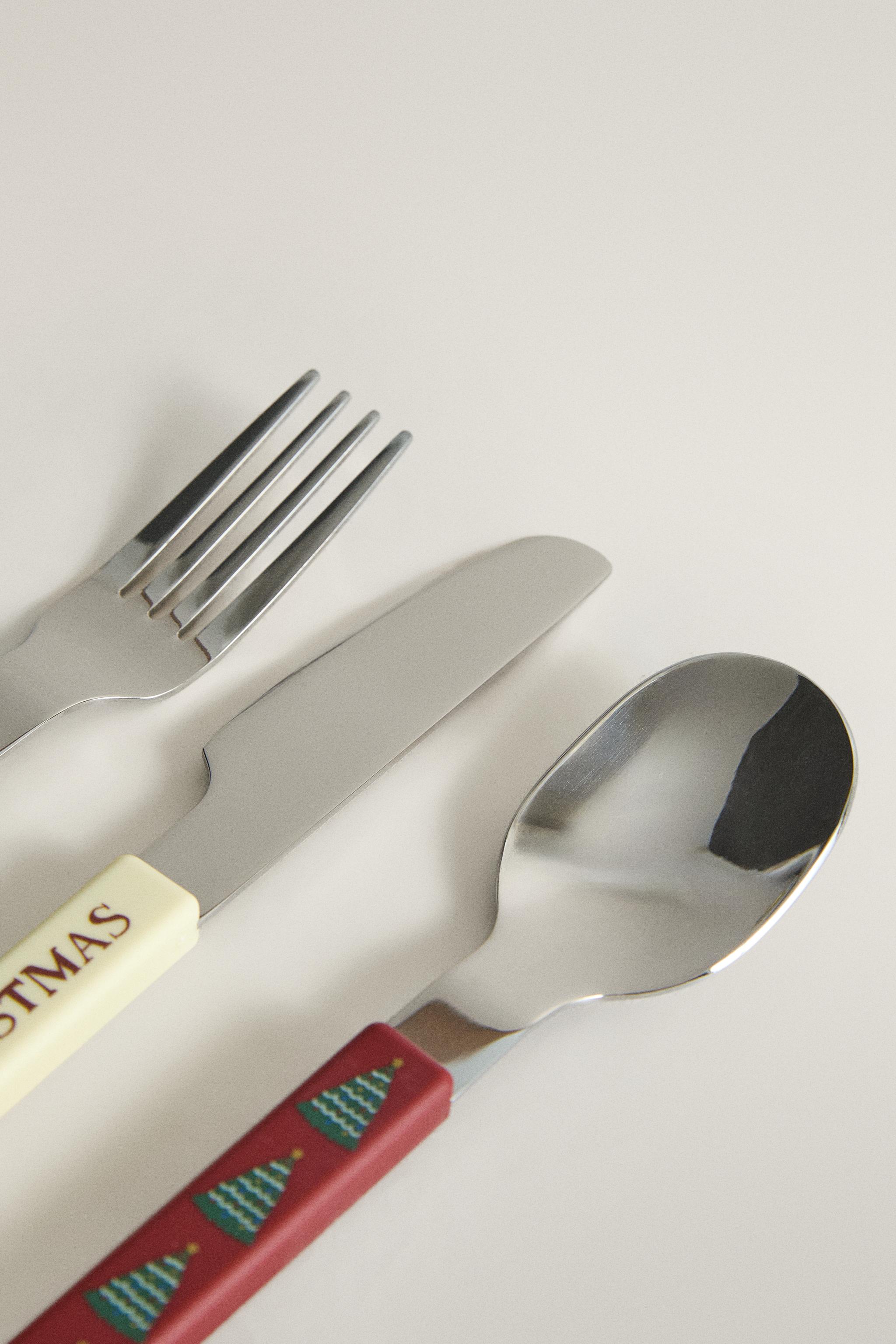 KIDS' CHRISTMAS FLATWARE SET (SET OF 3)