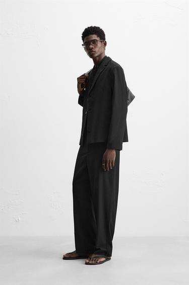 REGULAR FIT SUIT TROUSERS - Black by Zara - Image 3