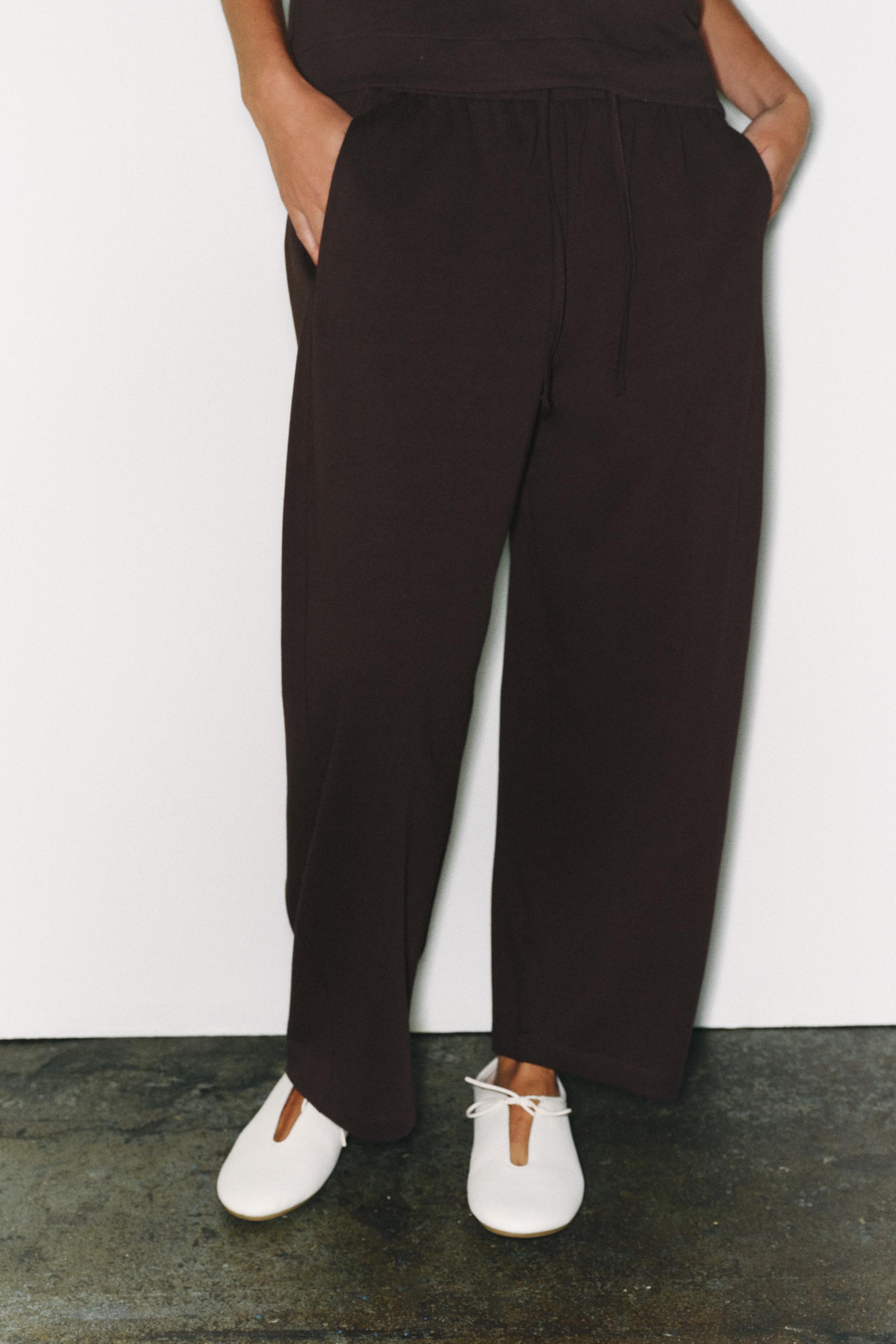 STRAIGHT LEG PANTS — Brown