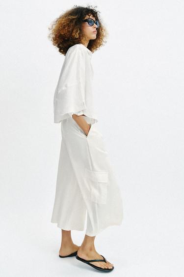 CULOTTES WITH POCKETS - Ecru by Zara - Image 2