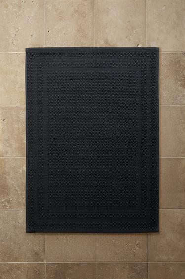 TAPIS DE BAIN COTON ANTIDÉRAPANT - Noir de Zara