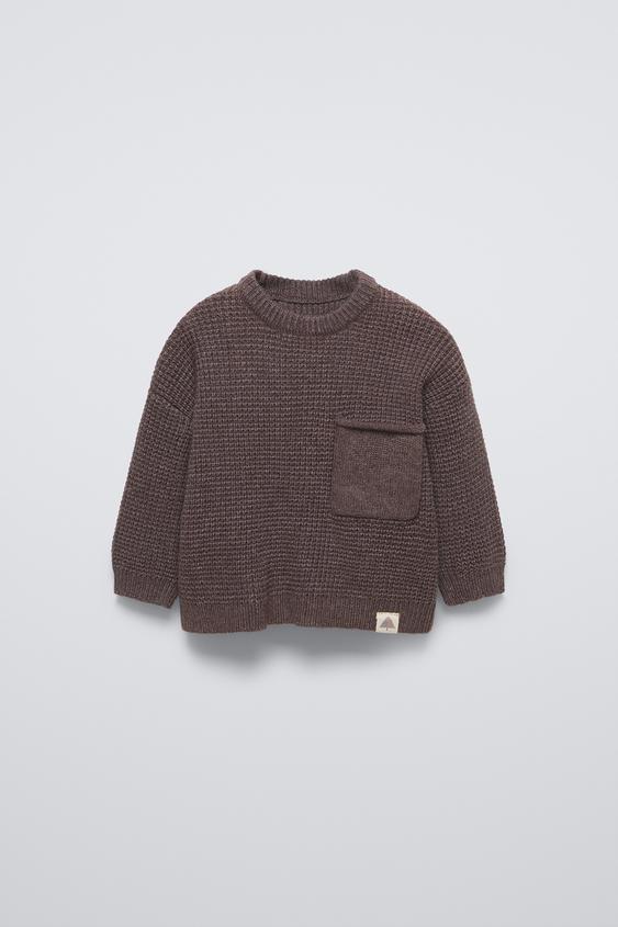 パールニットセーター - ダークブラウン | ZARA Japan / 日本