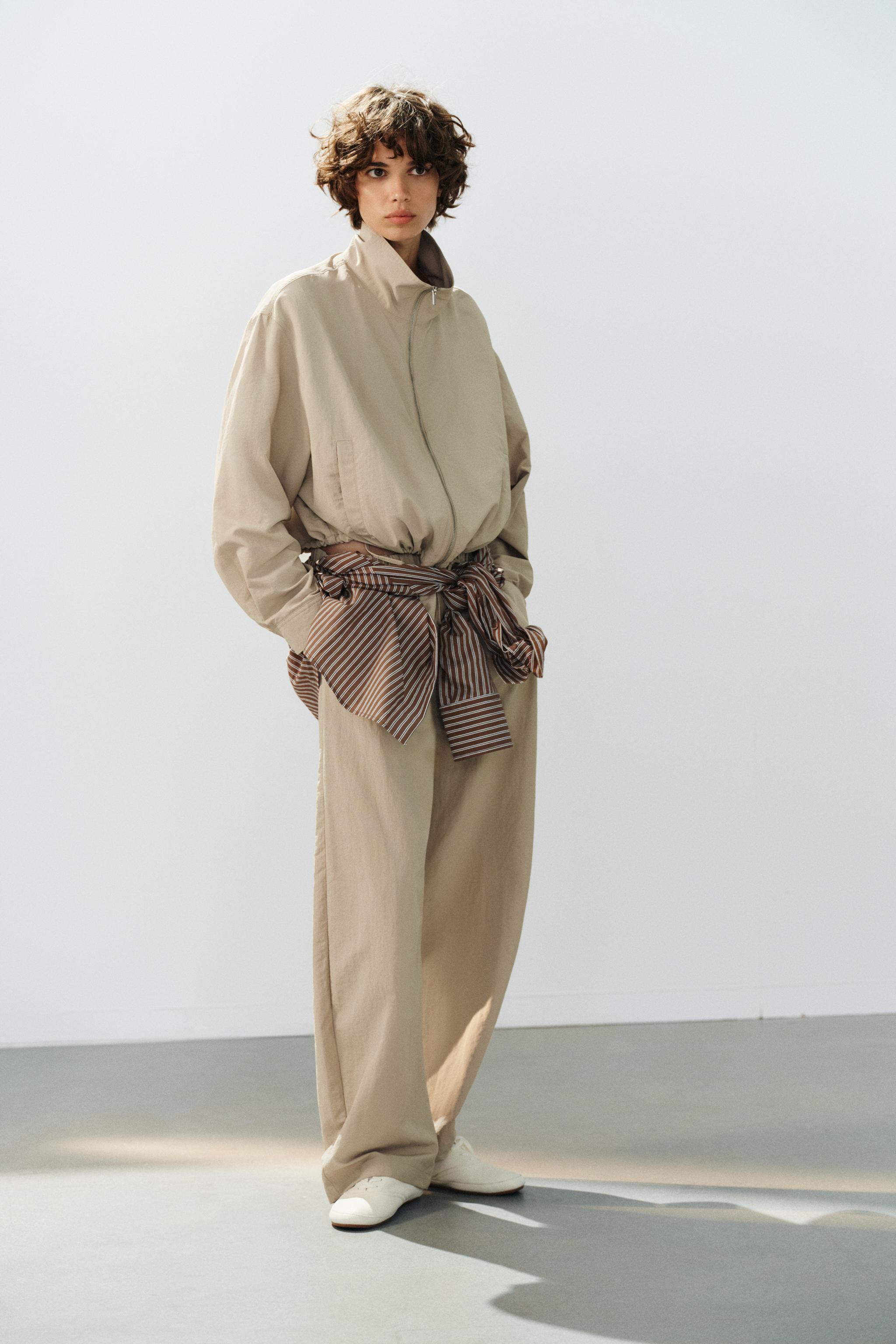 TECHNICAL FABRIC JACKET — Straw
