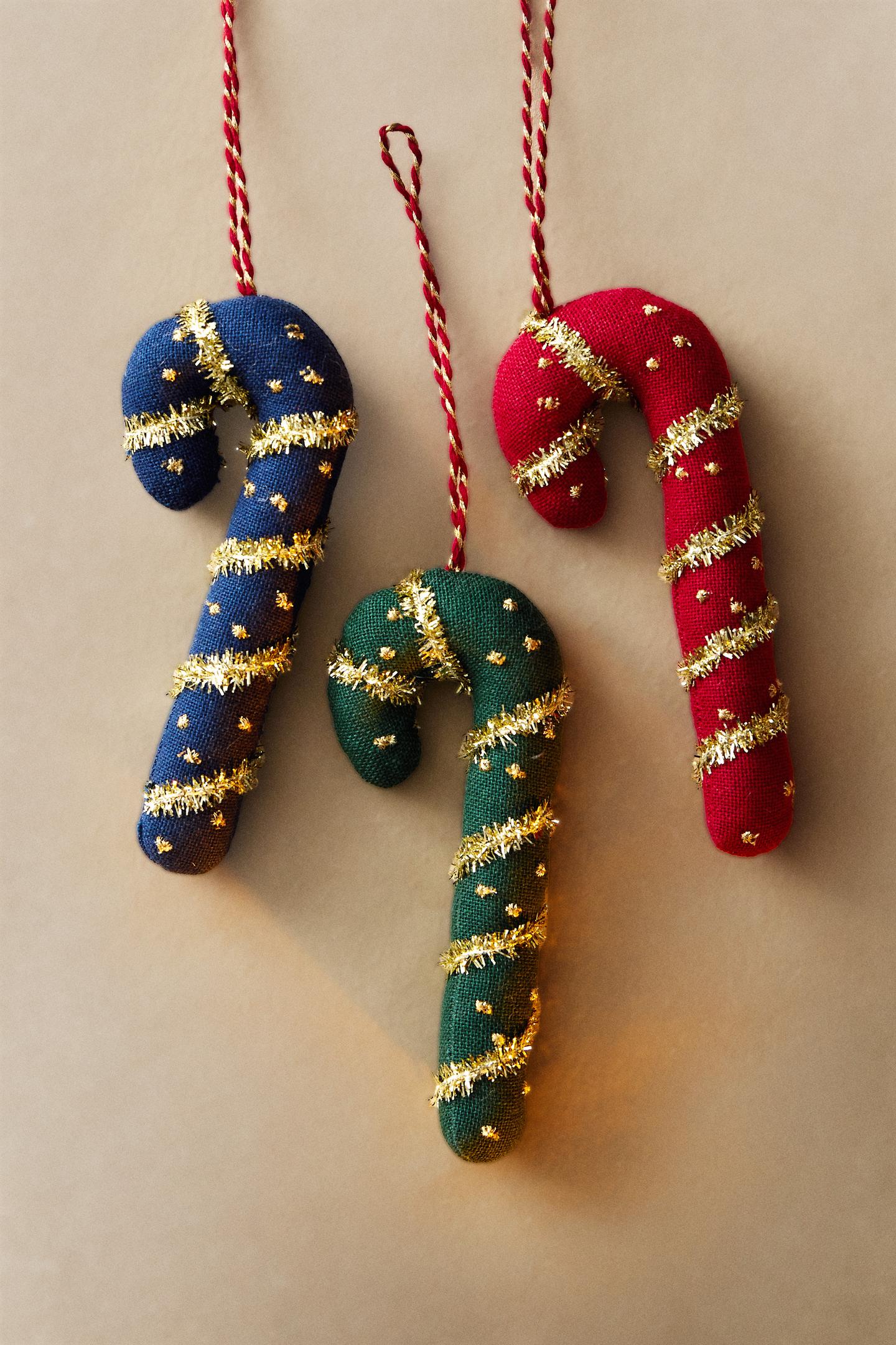 Ёлочные украшения Zara Candy Cane Christmas Tree Decoration (Pack OF 3), цвет: Разноцветный — фото 5