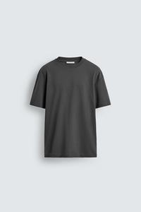 Tee-shirt Zara Homme Turquoise à Rayures Bleues - Taille L - Occasion Très Bon État - Coton