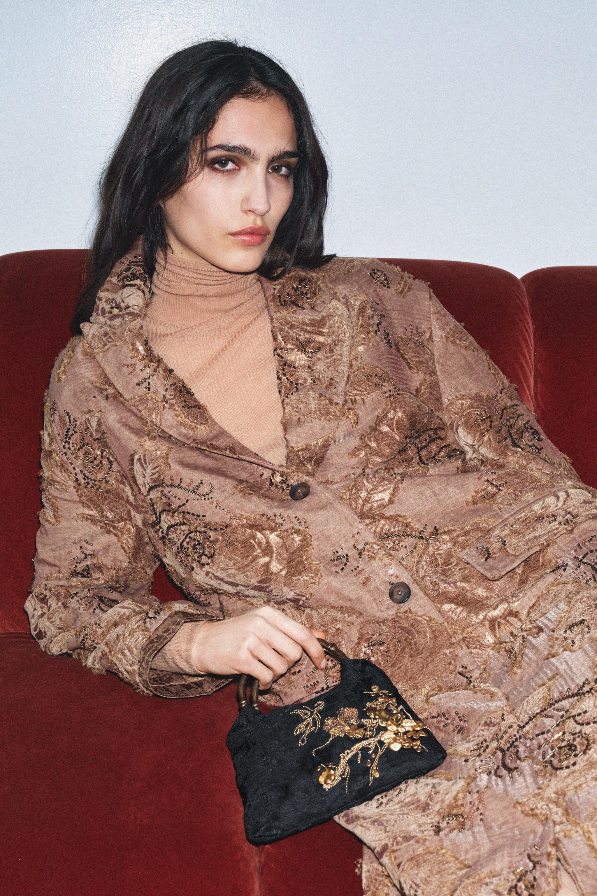 EMBROIDERED MINI BUCKET BAG - Black | ZARA Canada