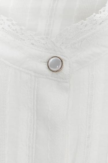 BLOUSE ENTRE-DEUX VOLANTS - Blanc de Zara - Image 6