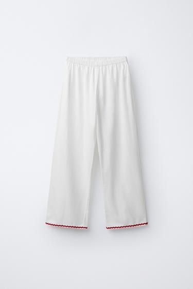 AGES 6-14/ SCALLOP AND HEART PYJAMAS - Ecru by Zara - Image 3