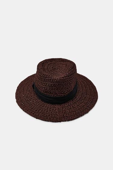 HAT WITH CONTRAST BAND - Brown by Zara