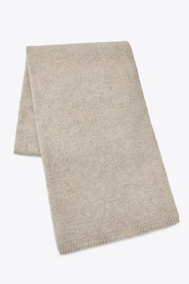 BASIC KNIT SCARF - camel by Zara - Image 3