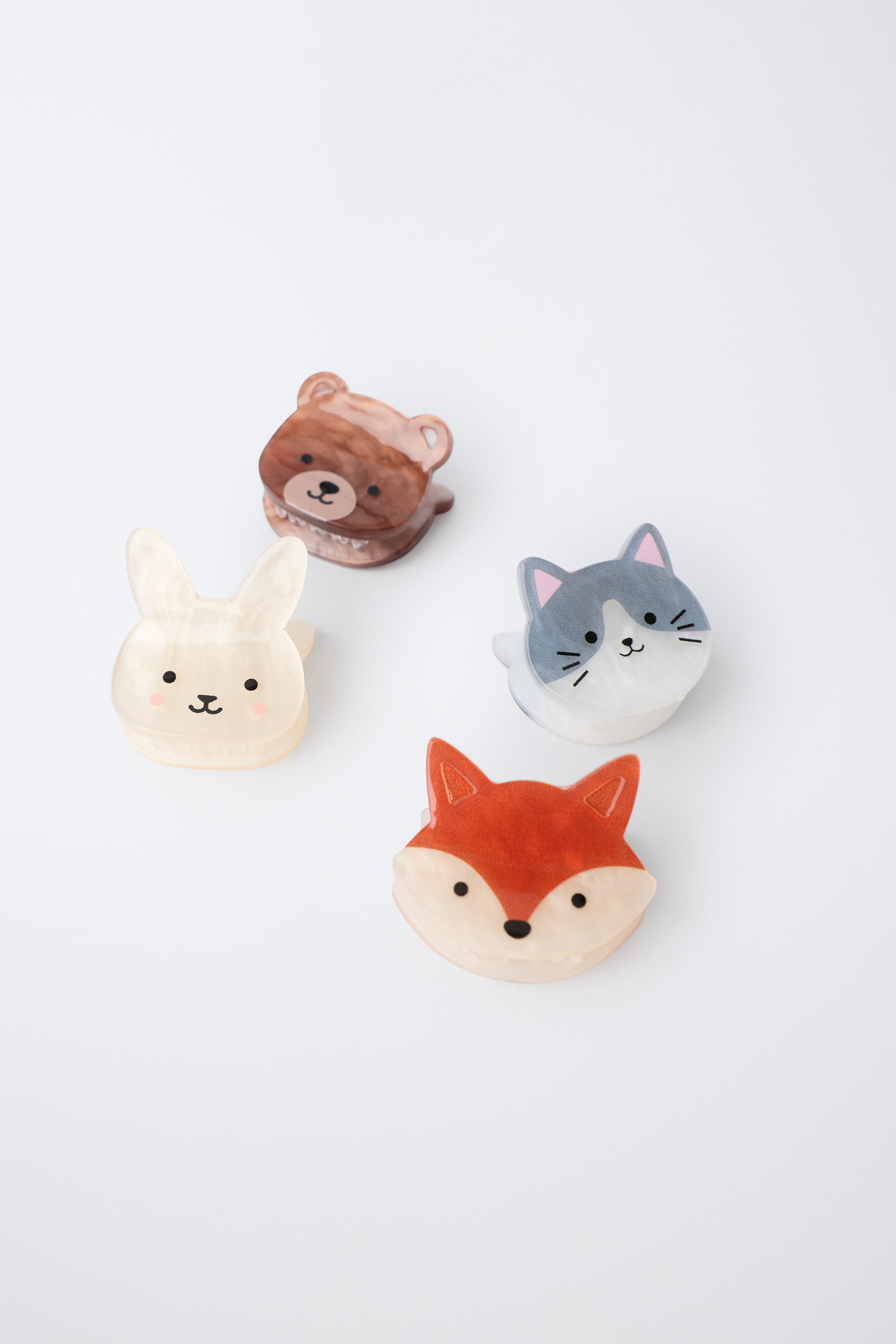 4-PACK OF ANIMAL HAIR CLIPS