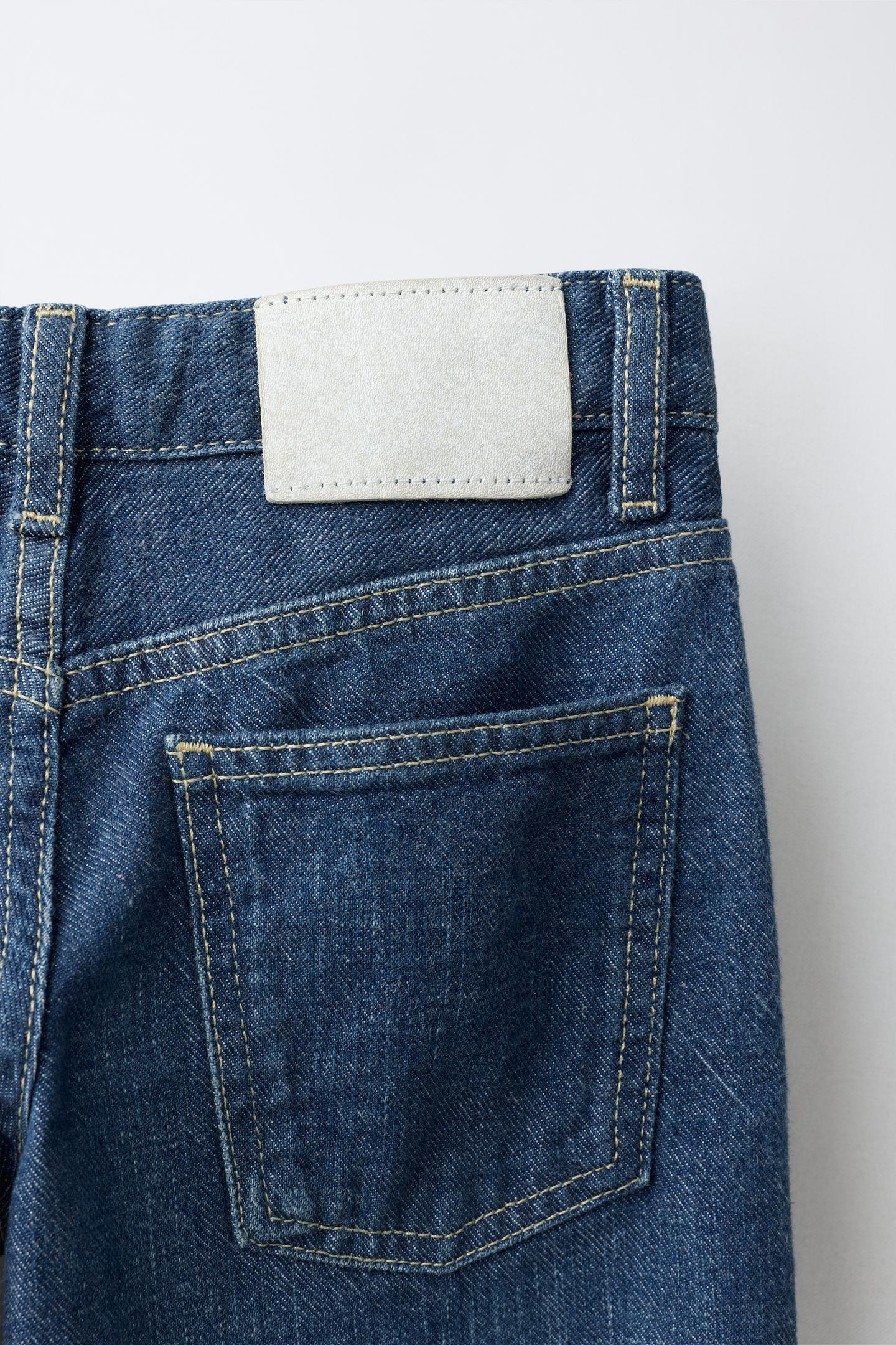 Детские джинсы Zara Capped Hem Loose Fit, цвет: Синий — фото 5