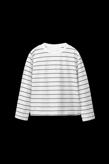 Zara STRIPED BASIC T-SHIRT - Striped - Image 0