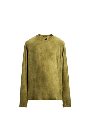 FIRST LAYER WOOL BLEND T-SHIRT - Oil by Zara