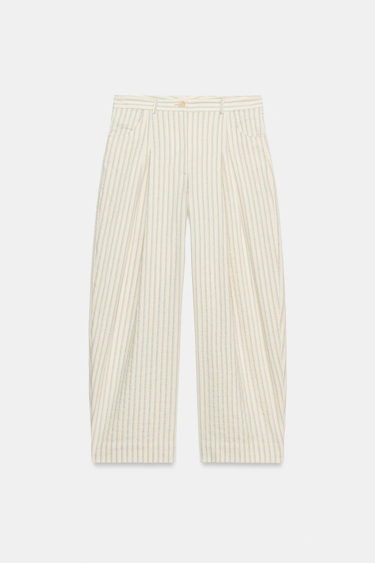 PANTALÓN TIPO BARRIL A RAYAS COLECCIÓN ZW 5