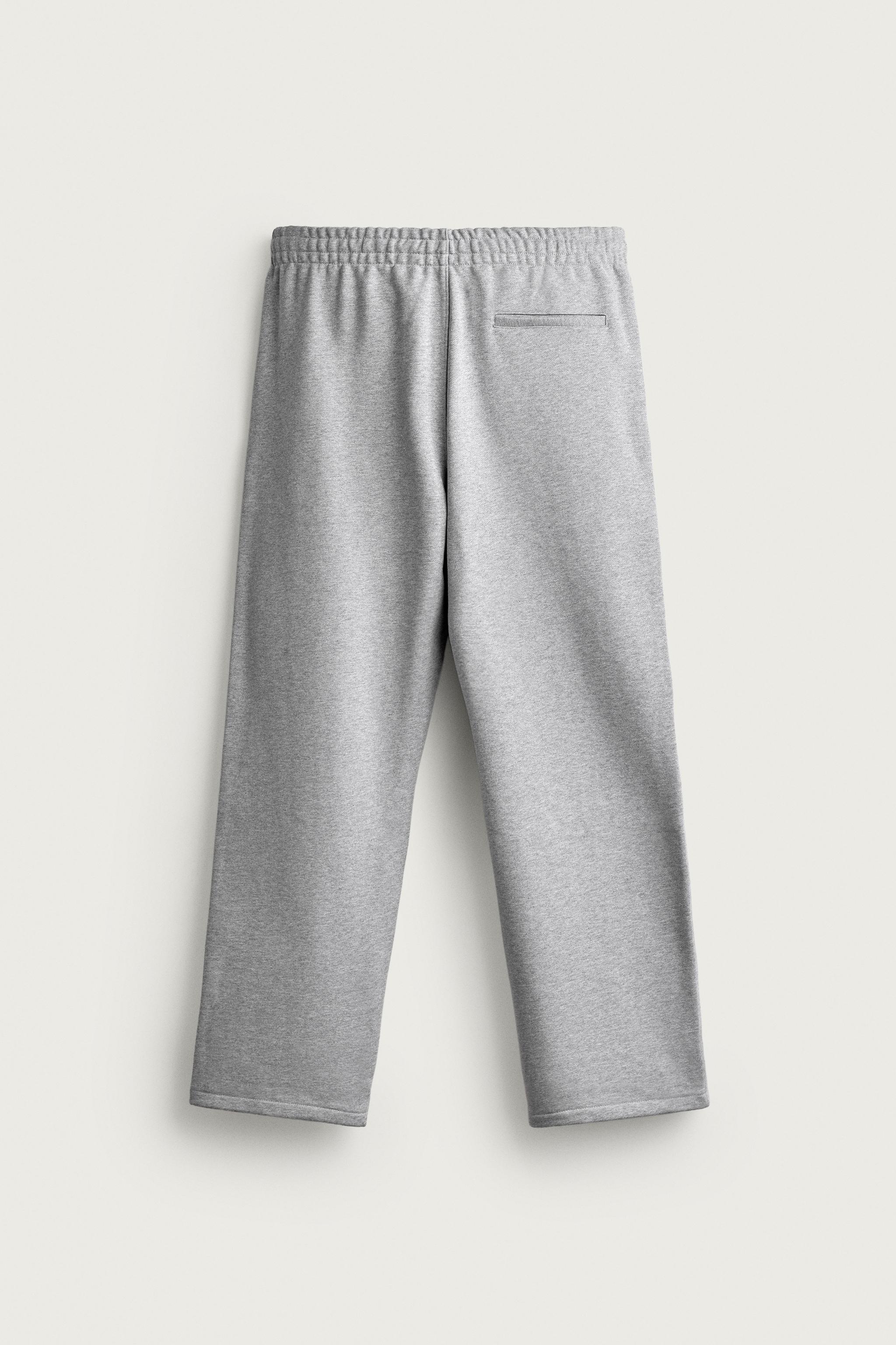 RELAXED-FIT JOGGER PANTS — Gray marl