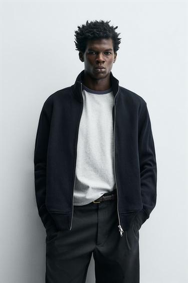 CHAQUETA CANALÉ INTERLOCK - Marino de Zara
