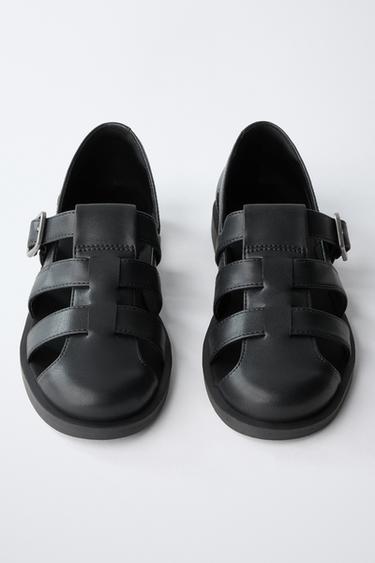 SANDALES STYLE PLAGE À BOUCLE - Noir de Zara - Image 3