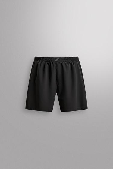 PERFORATED COMBI SHORTS - Black by Zara