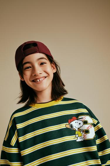 SNOOPY PEANUTS™ STRIPED SWEATSHIRT - striped by Zara