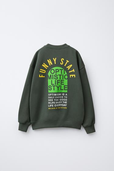 SWEAT IMPRIMÉ - Vert de Zara - Image 1